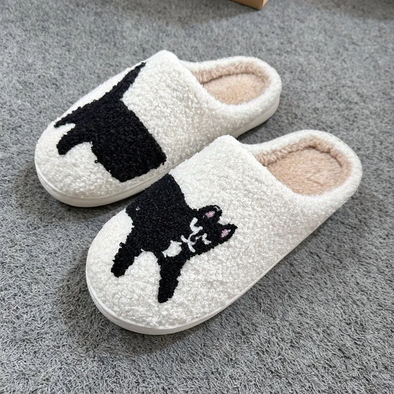 

Warm Women Slippers Winter Flat Fluffy Slippers For Women Soft Sole Women's Home Slippers Non-Slip House Shoes Female Footwear