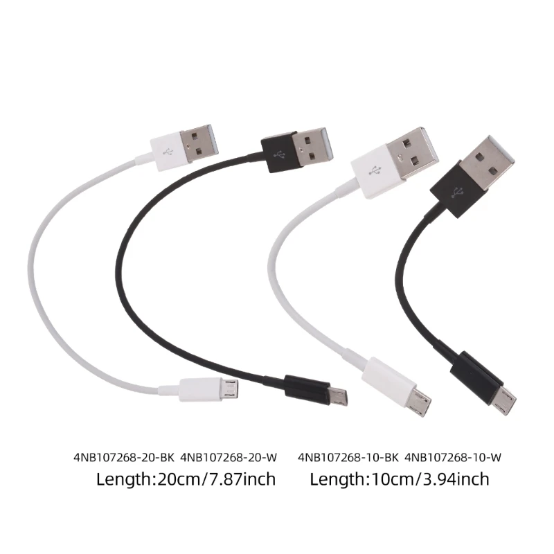 USB to Micro USB Fast Charging Cable, 2A Fast Charging 480Mbps Transfer Speed with Gold-Plated Plugs,10cm/20cm