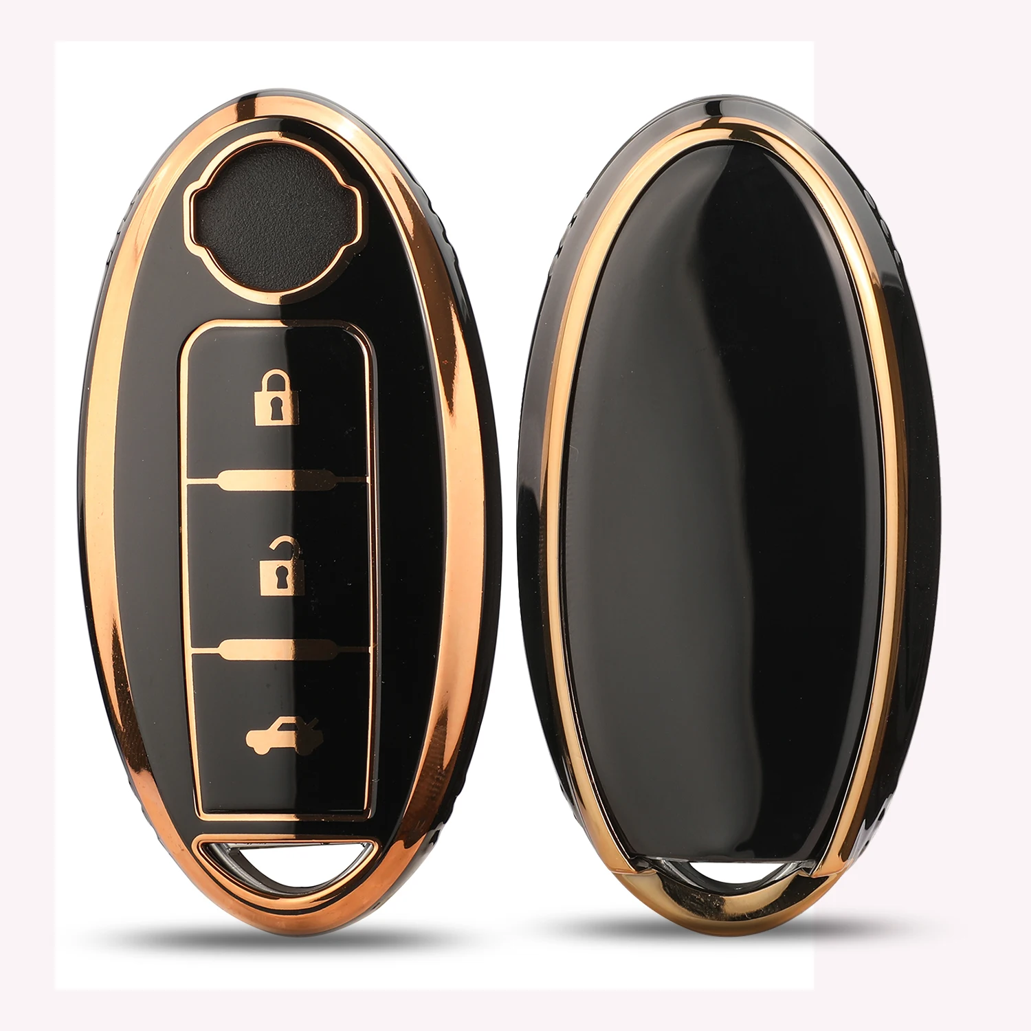 

jingyuqin New Arrival TPU Car Key Shell Case Fob Cover Case For Nissan ALTIMA MAXIMA Murano Versa Teana Sentra 3Buttons