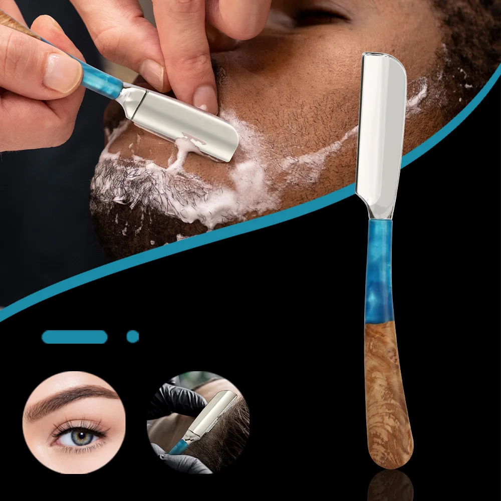 ماكينة حلاقة احترافية للرجال، ماكينة حلاقة كلاسيكية للحلاقة القريبة وتقليم الشعر - ماكينة حلاقة يدوية عالية الجودة لتصفيف اللحية للرجال، هدية عيد الأب، هدية عيد الهالوين وعيد الميلاد