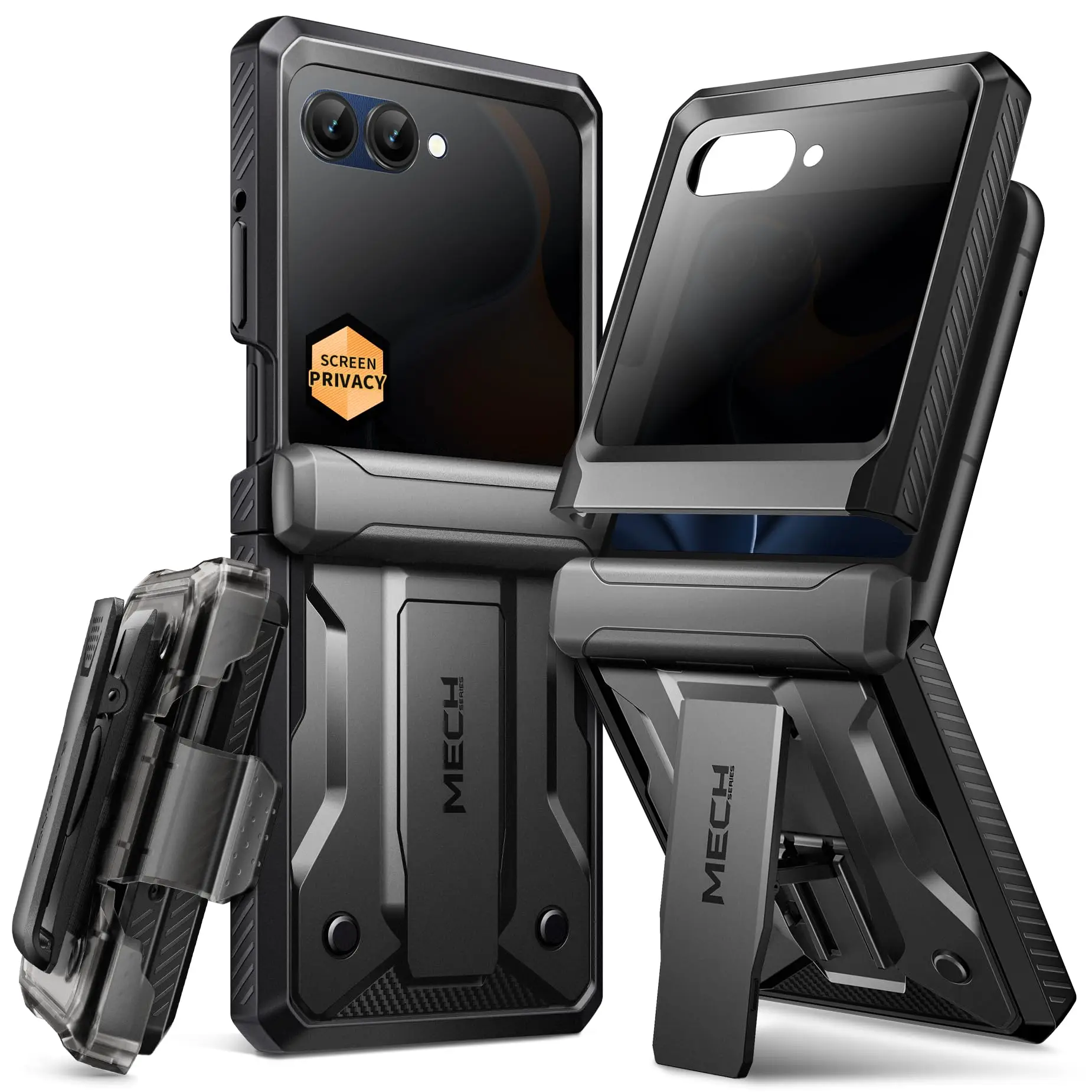 TONGATE pour Motorola Razr 2025/Razr 2024 étui avec protecteur d'écran de confidentialité et support coque de protection complète de qualité militaire pour téléphone TONGATE pour Motorola Razr 2025/Razr 2024 étui avec protecteur d'écran de confidentialité et support coque de protection complète de qualité militaire pour téléphone