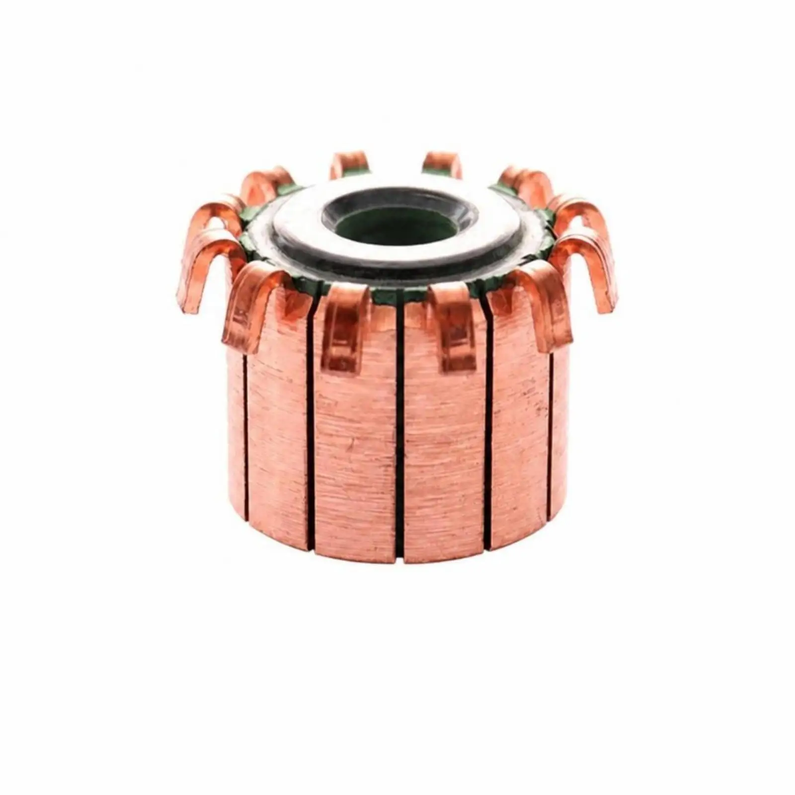 12P Copper Conductive Slip Ring Motor Commutator 23mm OD Bent Tab Design Replacement for Wire Feeder Electrical Transfer