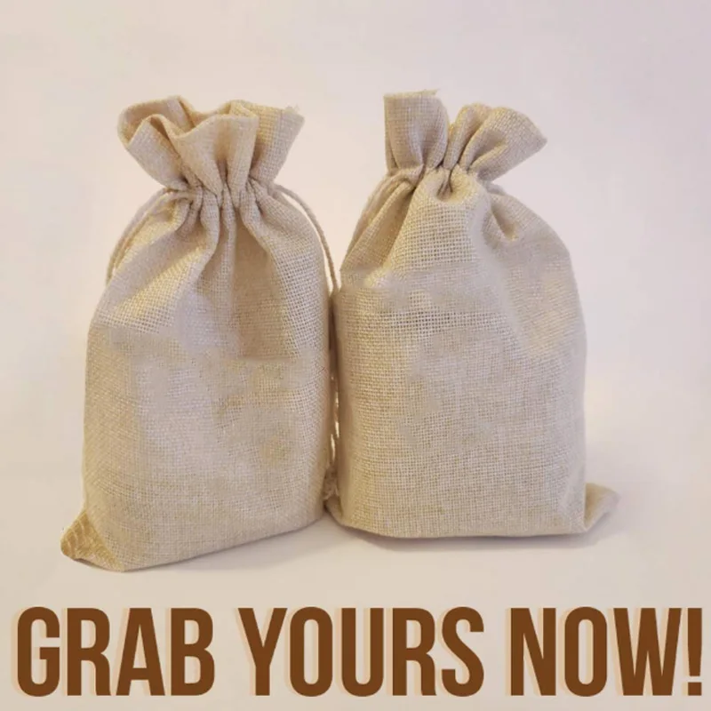 أكياس الخيش من الكتان الطبيعي مقاس 5.9 بوصة × 8 بوصة مع رباط من الجوت لحقائب الهدايا وحفلات الزفاف وحقيبة المجوهرات، Sn #4