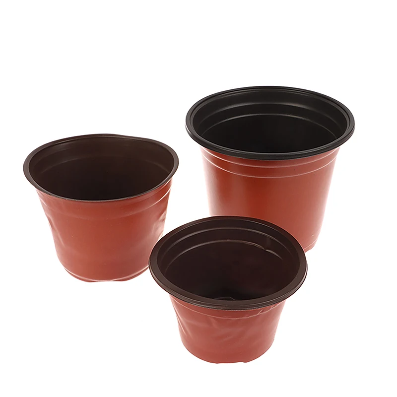 10Pcs Plastic Plant Pots Flowerpot Cultivation For Succulent Plant Small Flowerpot Simple Planting Seedling Pot