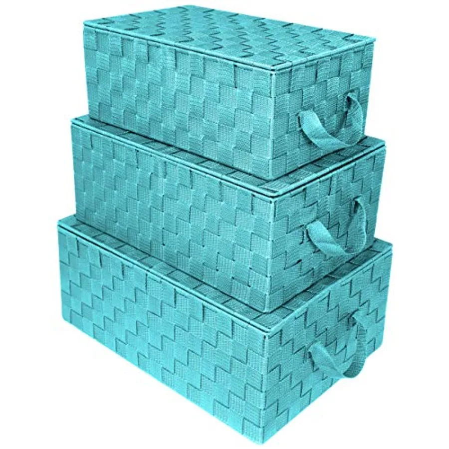 

Set of 3 Hand Storage with s Mesh Bins for Closet, Shelf, or Pantry Organization Variety Pack for Home and Office Storage