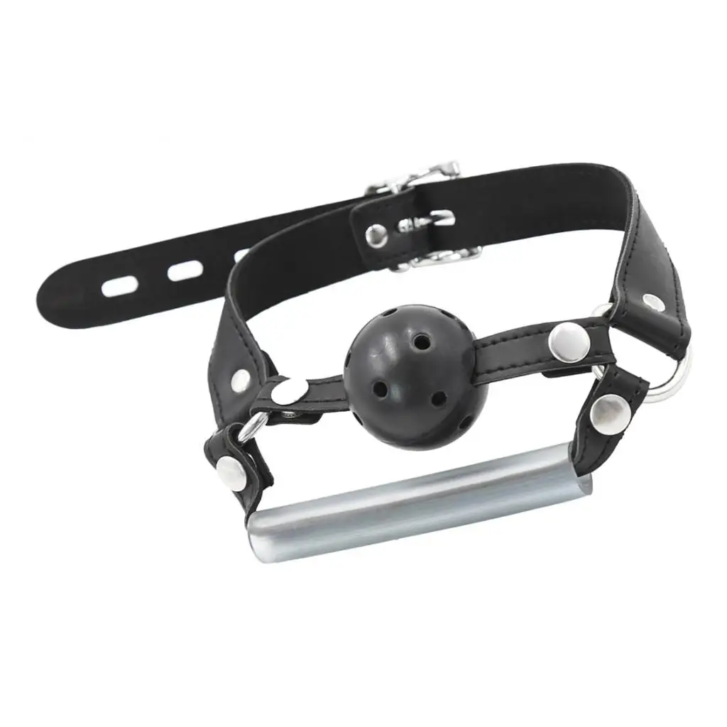 

Заглушка для рта из искусственной кожи, регулируемый ремешок, силиконовый шариковый кляп, рабская удерживающая игрушка для косплея, пара