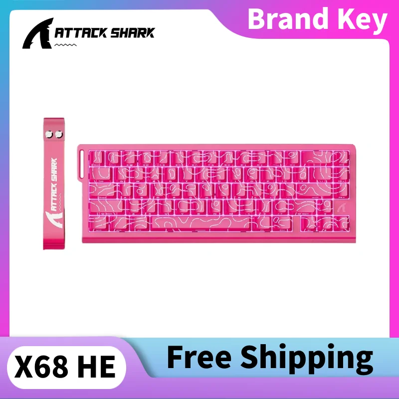 

Attack Shark X68HE Wired Magnetic Mechanical Keyboard with 66 Keys and Side-Molded ABS Keycaps Macro Defined Gaming Keyboard