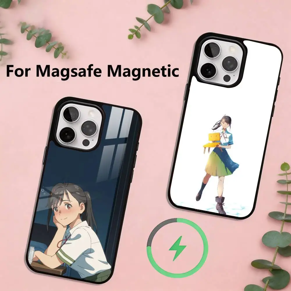 

Suzume Iwato Suzume Phone Case For iPhone17,16,15,14,13,12,11 Plus,Pro Magnetic For Magsafe Wireless Charging