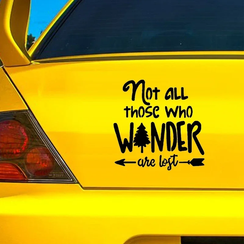 Car stickers, looking forward to adventure, not all lost people, Wanderlust, vehicle beauty, scratch coverage