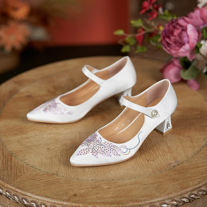 أحذية كعب عالي عتيقة من Ceviorian للنساء ، أحذية مطرزة من القرون الوسطى ، ثوب حفلة شاي ، القرن الثامن عشر