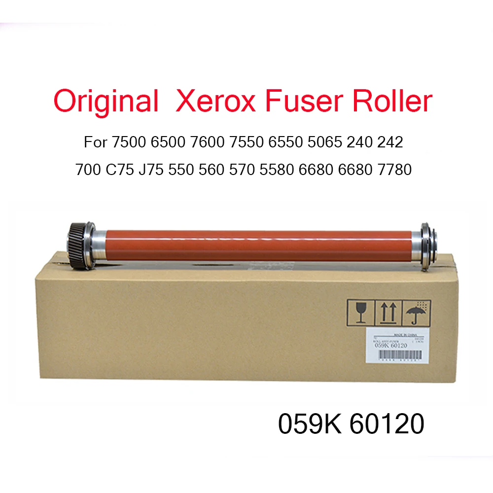 Original New 059K60120 Upper Fuser Roller for Xerox 700 550 560 570 C60 C70 C75 J75 5065 6075 C5580 C6680 C7780 Heating Roller