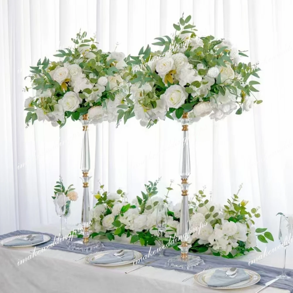 wedding table candlestick holder sliver Gold Metal CandleHolder Stand Table backdrop stick Centerpieces