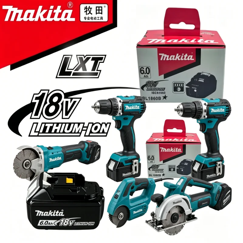 Original Makita 18V battery, 6.0Ah LED rechargeable lithium battery, BL1830 BL1850 BL1840 Makita 18v tool battery