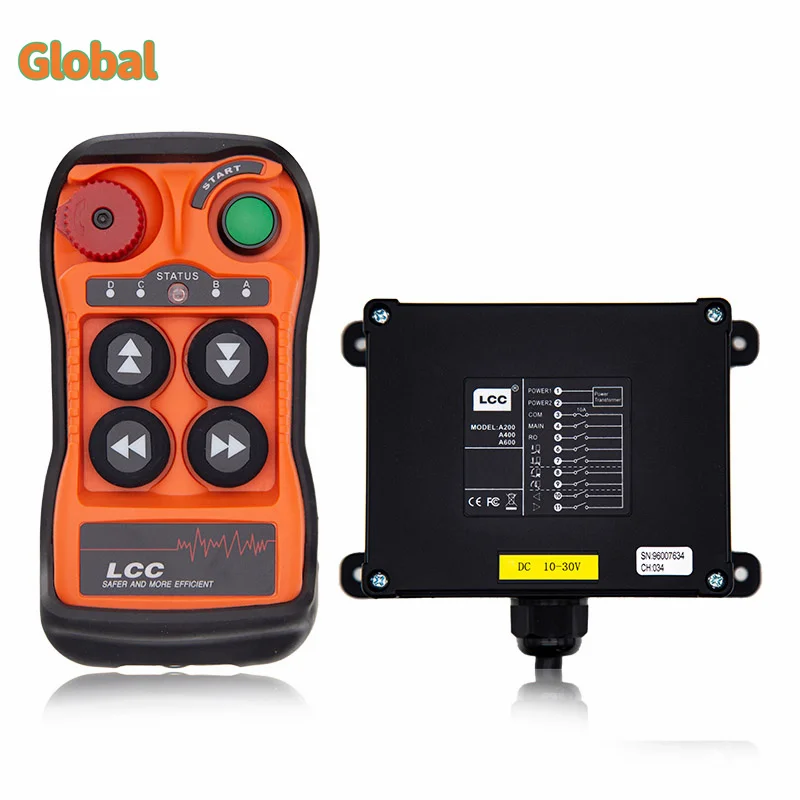 

Q400 4 buttons single speed Industrial Wireless Radio Crane Remote Control switches winches Hoist track Crane Lift Control