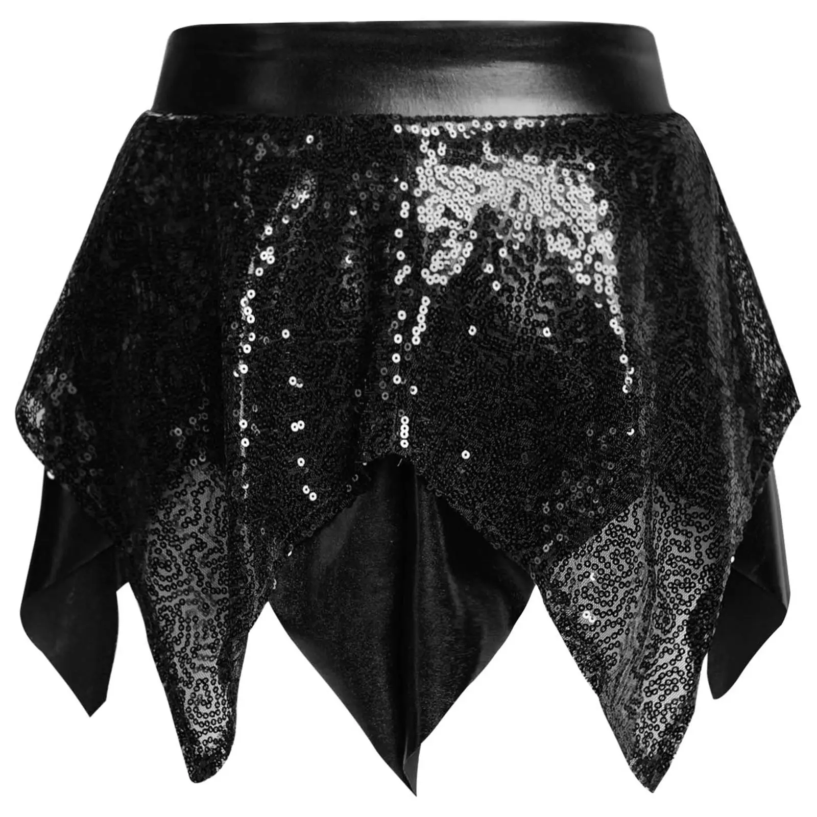 Glänzende Mädchen Rhythmische Gymnastik Jazz Dance Performance Kostüm Pailletten Crop Top Röcke Athletische Activewear Ballett Tanz Outfits – Detail 16