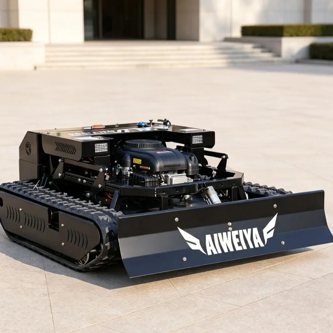 Customized Remote Control Lawn Mower Robot Shock Absorbing RC Lawn Mower For Rough Ground remote control lawn mower