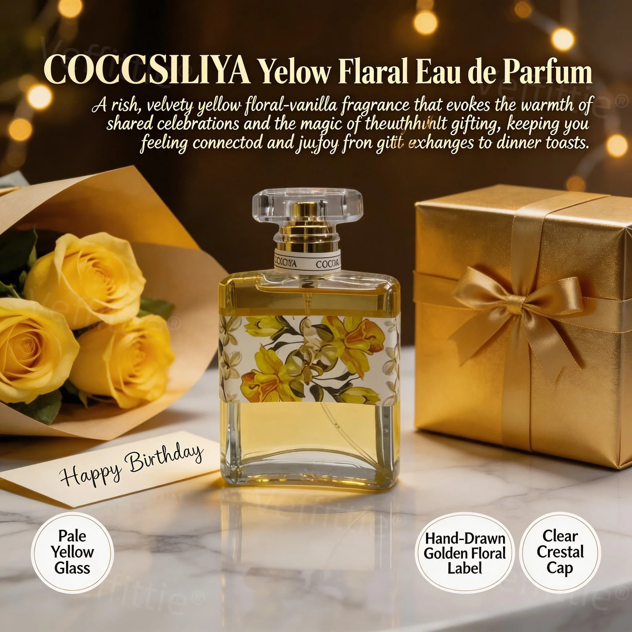 

Wedding Romantic Floral Citrus Perfume 50ml, lime orange top, musk lactose base, long-lasting scent for special bridal occasions