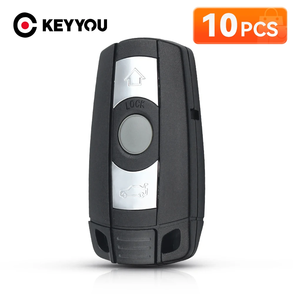 

KEYYOU 10 шт. корпус автомобильного дистанционного ключа для BMW E60 E90 E91 E70 E71 E72 E82 E88 E92 E89 E87 X5 X6 для 1 5 3 6 серии смарт-ключа чехол