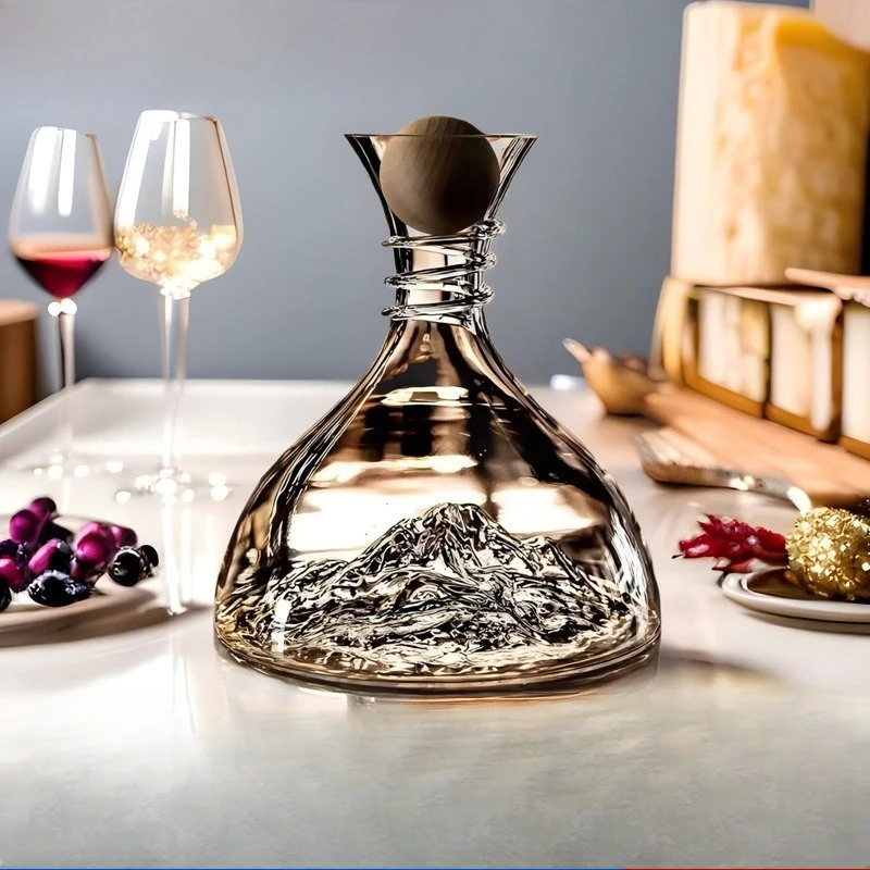 

Light Luxury High-end Home Wine Quick Decanter Splitter Creative Crystal Glass Iceberg Wine Dispenser Bar Tool