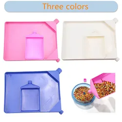 XUQIAN Hot Sale 23*19cm Pink White Blue Big and Small Plastic Bead Funnel Tray Set For Sorting And Organizing Beads Tools