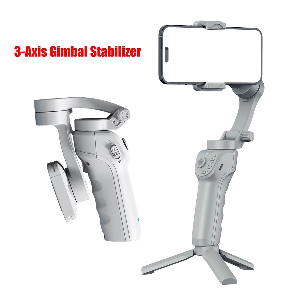 

3-осевой ручной стабилизатор для смартфонов IPhone Android с защитой от сотрясений, интеллектуальная подставка для отслеживания лица, стабилизатор для фотографии