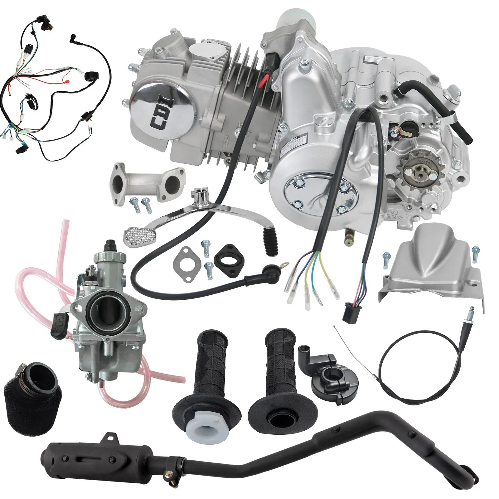 

140cc Electric Start Engine Motor Semi Auto 3+1 for Go Kart UTV ATV BIKE 125cc 110cc