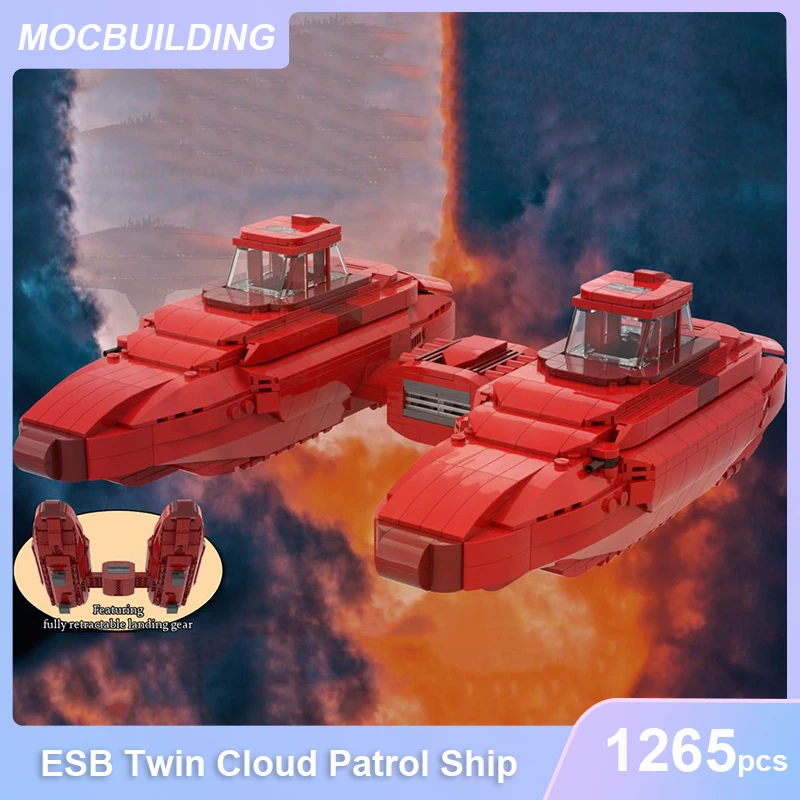 ESB Twin Cloud Patrol Ship Model MOC Building Blocks DIY Assemble Bricks Display Educational Creative Xmas Toys Gifts 1265PCS