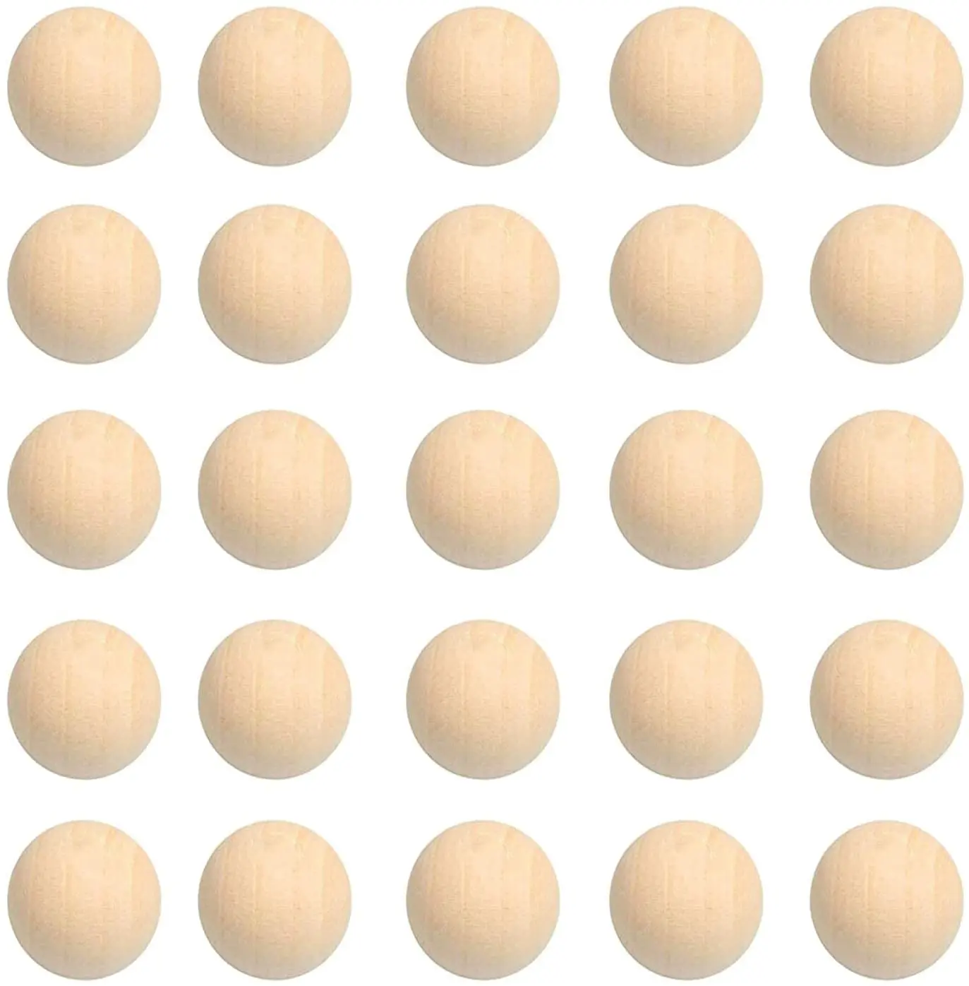 15/20/25/30/35/40mm Hartholzkugeln, natürliche, unbehandelte, runde Holzkugeln für Bastelarbeiten und DIY-Projekte, 1-20 Stück – Detail 1