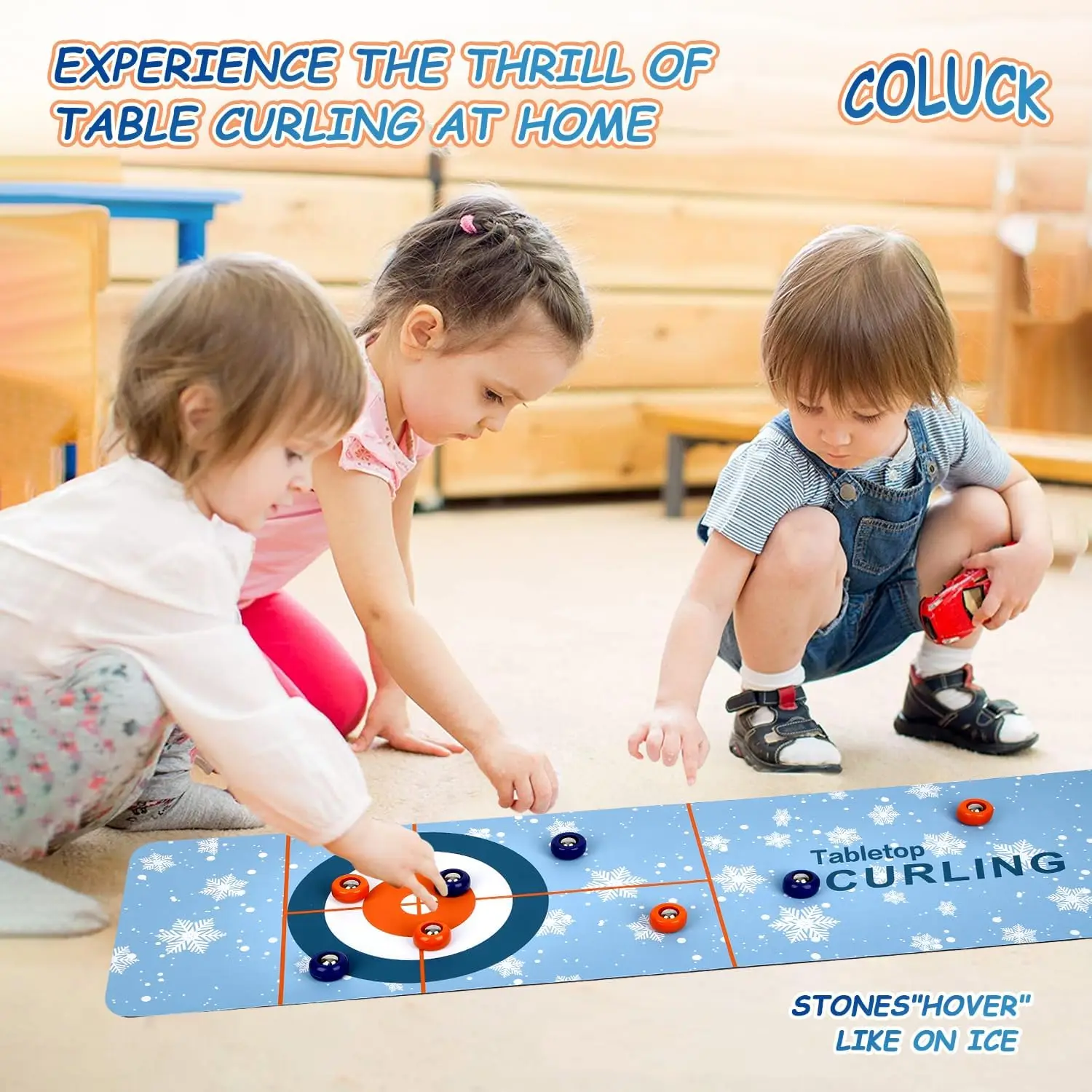 Curling 3-in-1 bordspel Tafelblad Shuffleboard Bowling Curling Bordspel Mini Tafelspellen Familiesportspel voor volwassen kinderen