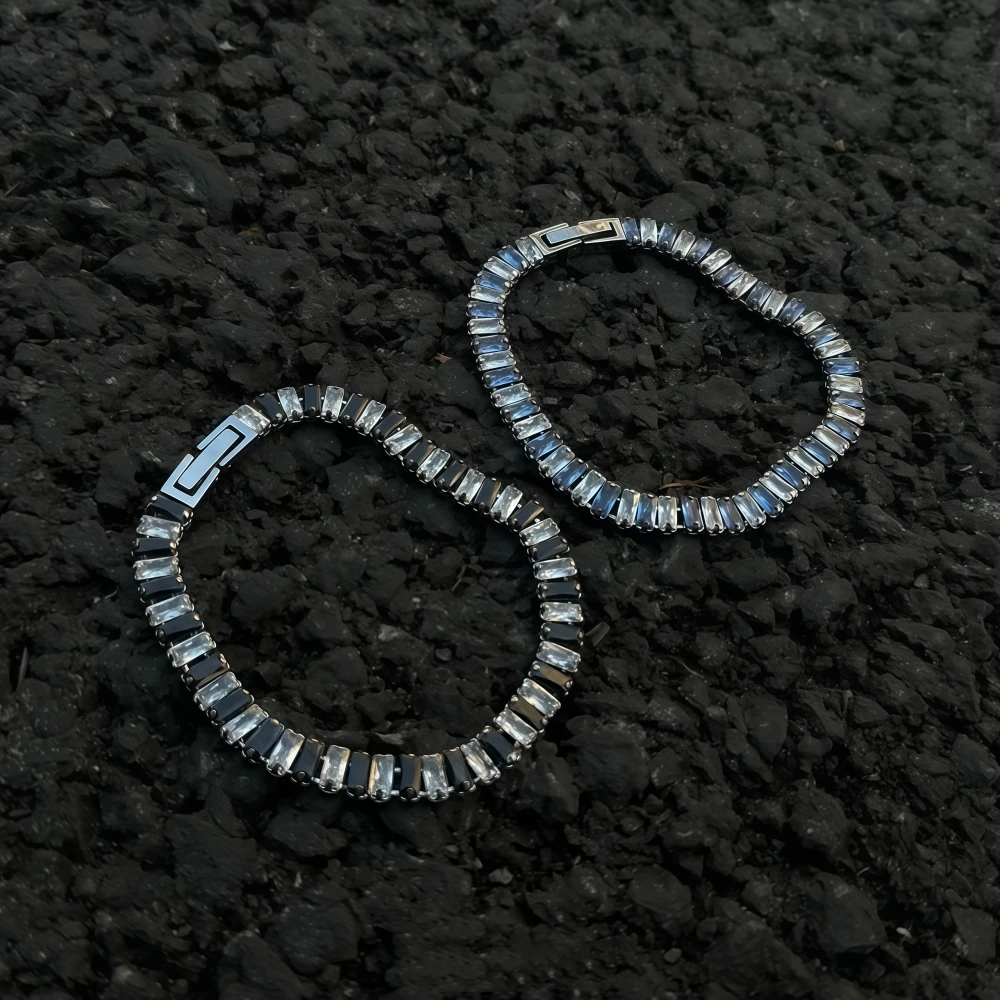 Hip-Hop Luxus Zirkon-Armband für Männer und Frauen Nicht Verblassendes Titan-Stahl Punk Fitness-Armband Paar-Schmuck Valentinstag-Geschenk – Detail 11