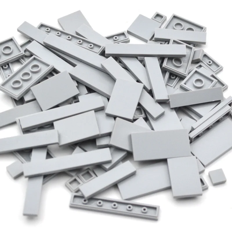 150 STKS DIY Model Gladde Dunne Bouwstenen MOC Veelkleurige Speelgoed Onderdelen Bulk Figuren Platte Tegel Bakstenen Educatief Kinderen Speelgoed