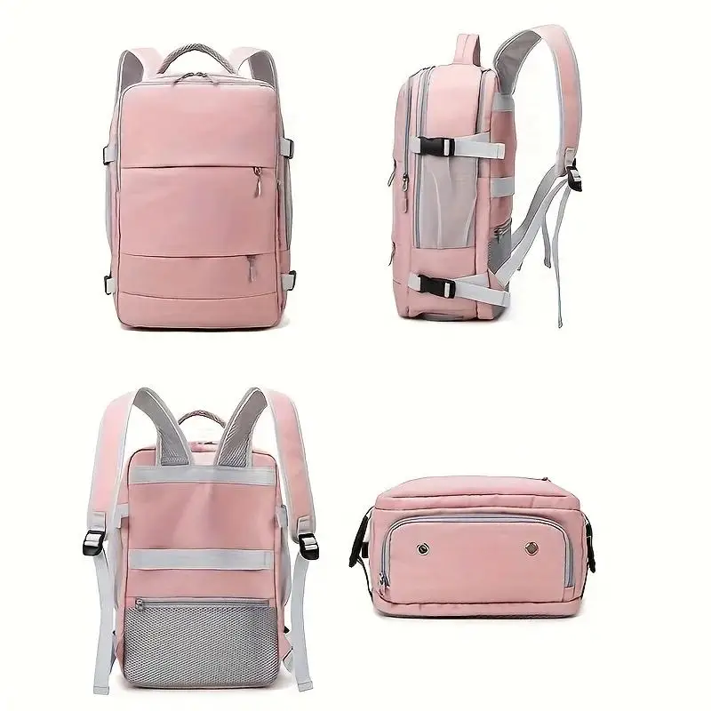 Mochila de grande capacidade com armazenamento de sapatos, multicamadas, impermeável, seca e úmida separação, bolsa feminina