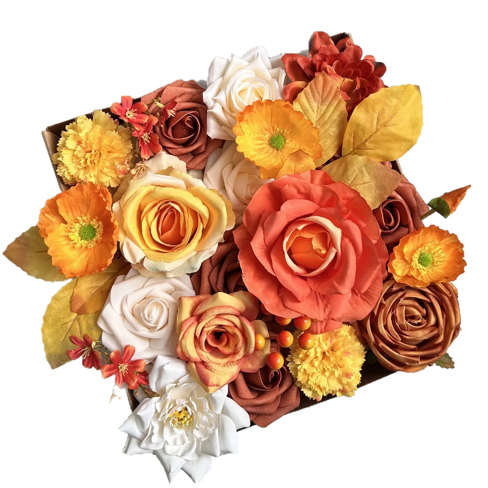 الخريف الشتاء الزهور الاصطناعية لتقوم بها بنفسك هدية صندوق يده باقة الزفاف الديكور عبر الحدود منتج جديد ترتيب زهور وهمية #6