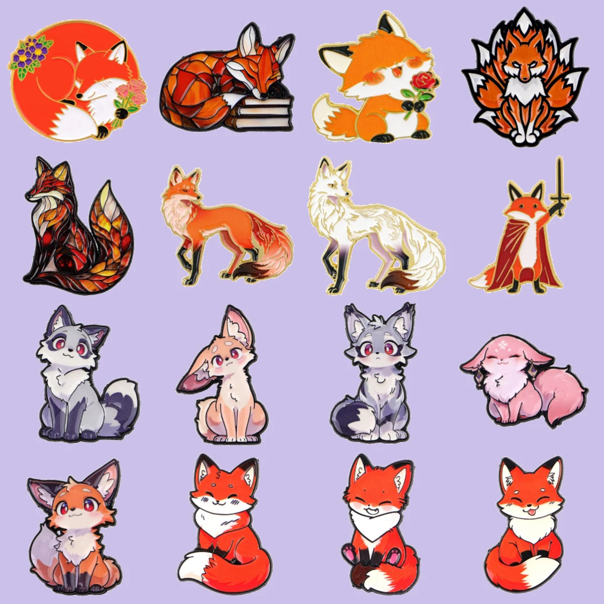 

Cute Red Fox Enamel Pins Animal Brooch Lapel Pin Badge on Backpack Clothing Accessories Fashion Jewelry Party Gifts