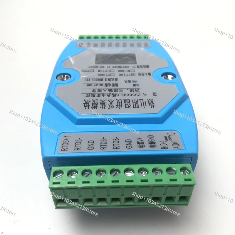 6 Way OLED PT100 PT1000 Temperature Acquisition Module Temperature Transmitter MODBUS RTU