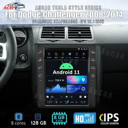 AuCar 12.1 Inch T-Style Car Radio Android 11 GPS Navigation Head Unit For Dodge Challenger 2008-2014