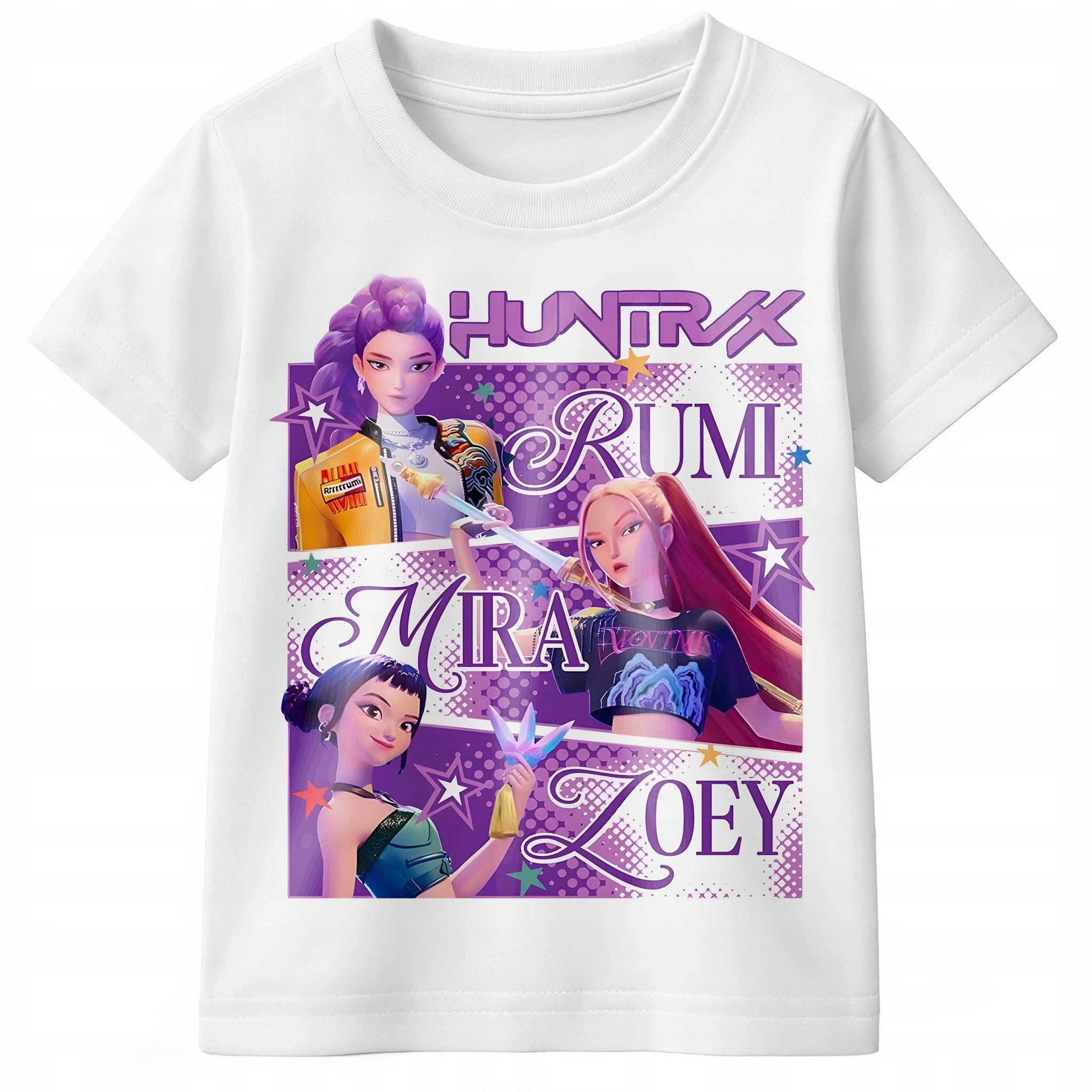 2025 جديد KPop الشيطان هنتر أنيمي Harajuku عادية فضفاضة مريحة القطن الخالص تيشيرت بأكمام قصيرة للرجال والنساء