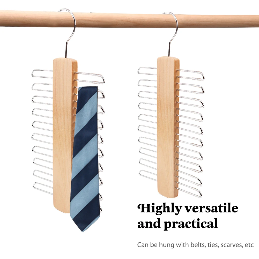 Cravatte appendiabiti 20 Bar sciarpa di seta cintura Organizer Rack armadio portaoggetti in legno appendiabiti per uomo cintura cravatta camera da