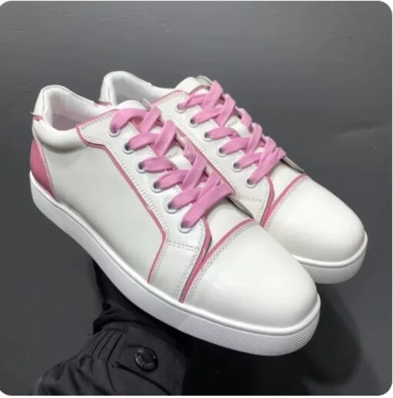 

New Luxury Men's Shoes Top Quality Red Soles Sneakers Women Small White Shoes Designer Sport Casual Shoe