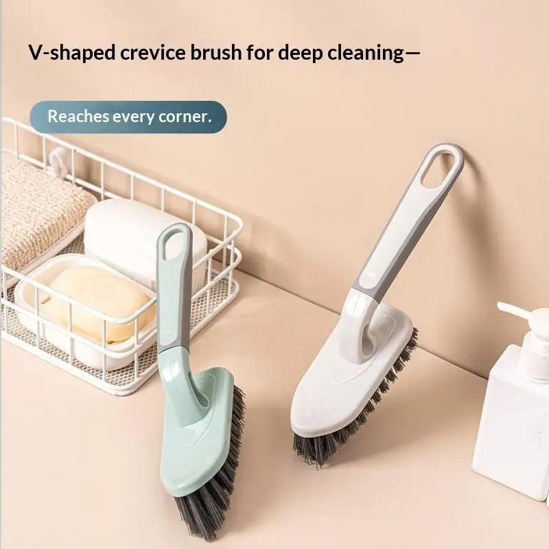 Brush With Comfort Grip And Stiff Bristles For Bathroom, Shower, Tile, Kitchen, Floor, Bathtub Cleaning