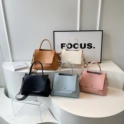 Luxury Designer Handbags for Women PU Leather Shoulder Messenger Bags Female Fashion Branded Solid Color Crossbody Bags 2024