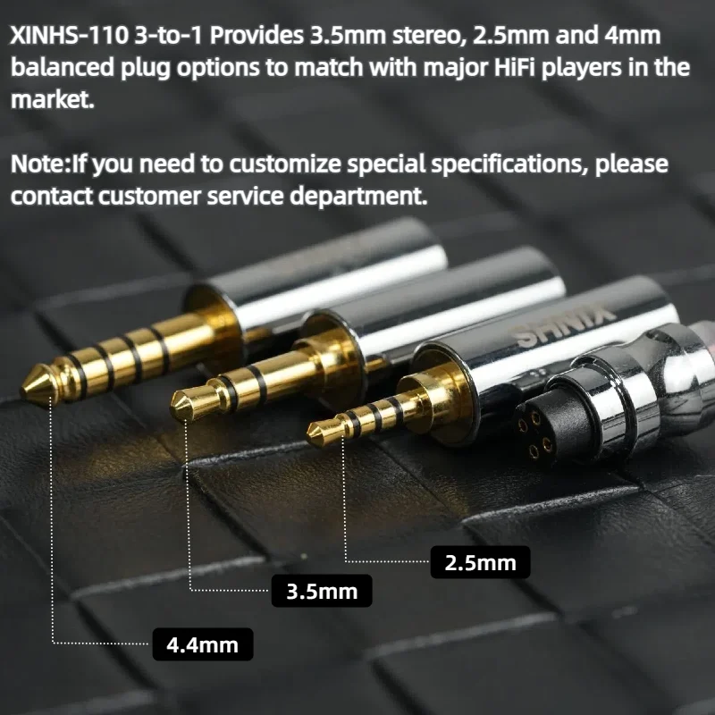 XINHS-110 4-poliges hochleitfähiges OFC-Modular-Upgrade-Kabel 2,5 mm/3,5 mm/4,4 mm für MK4/M6/F3 Blessing3 Varianten – Detail 3