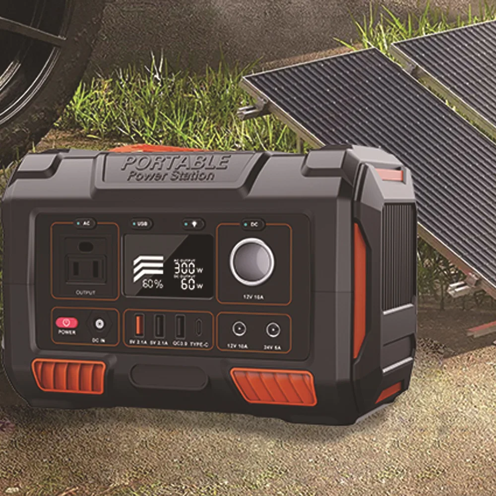 300W Household Multifunctional Solar Station, Power Outage Backup, Wireless Charging Outdoor