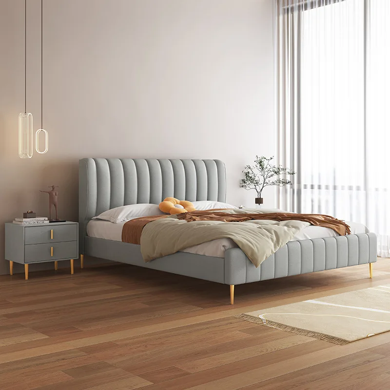 

Bedroom Furniture Set Comforter Wholesale White Modern Wooden Beds Bedding Leather Fabric king Size Bed with Storage Box