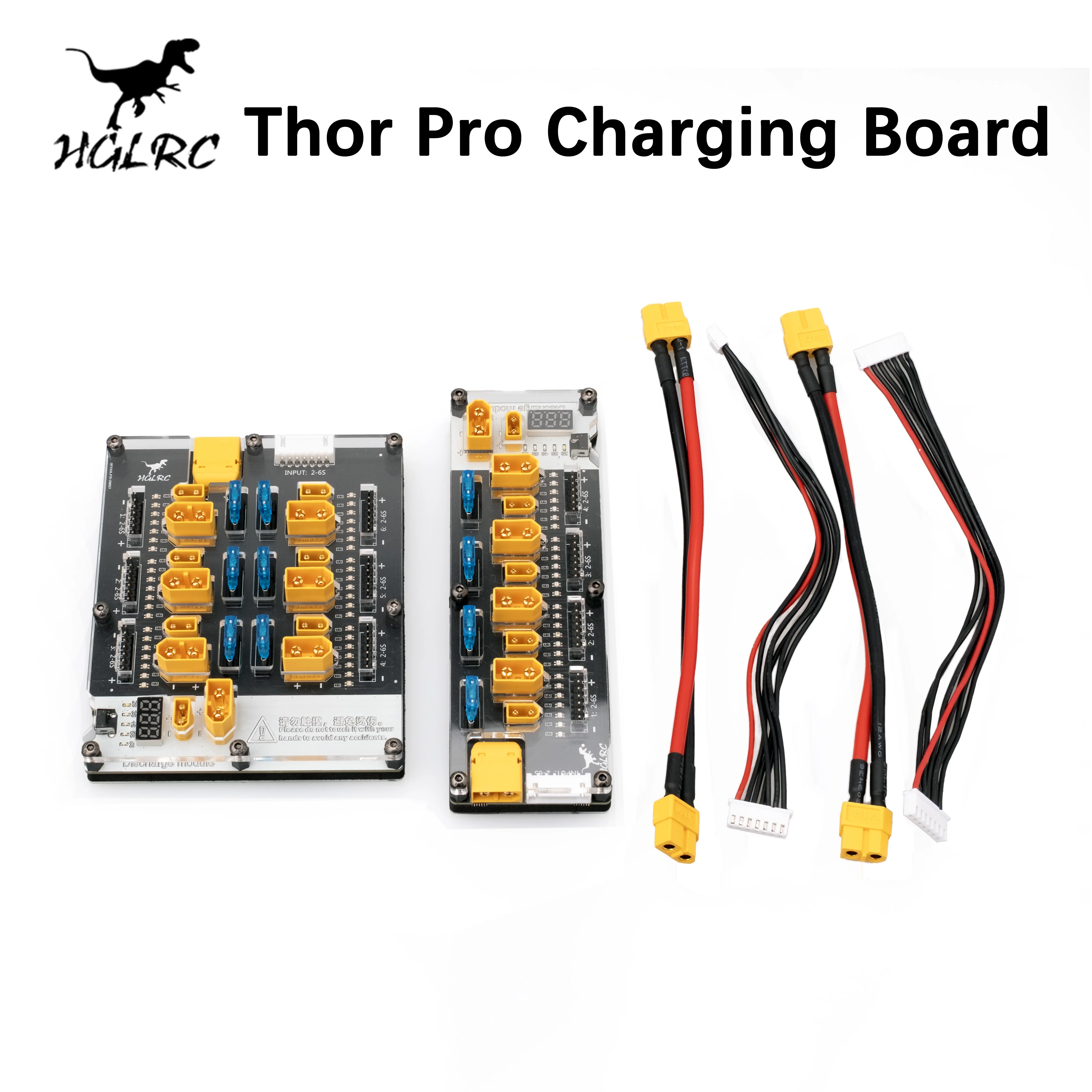 HGLRC Thor Pro 6 Ports/4 Ports Lipo Parallel Charging Board 40A Max Current 2-6S XT30 XT60 For IMAX B6 ISDT HOTA D6 T6 Charger