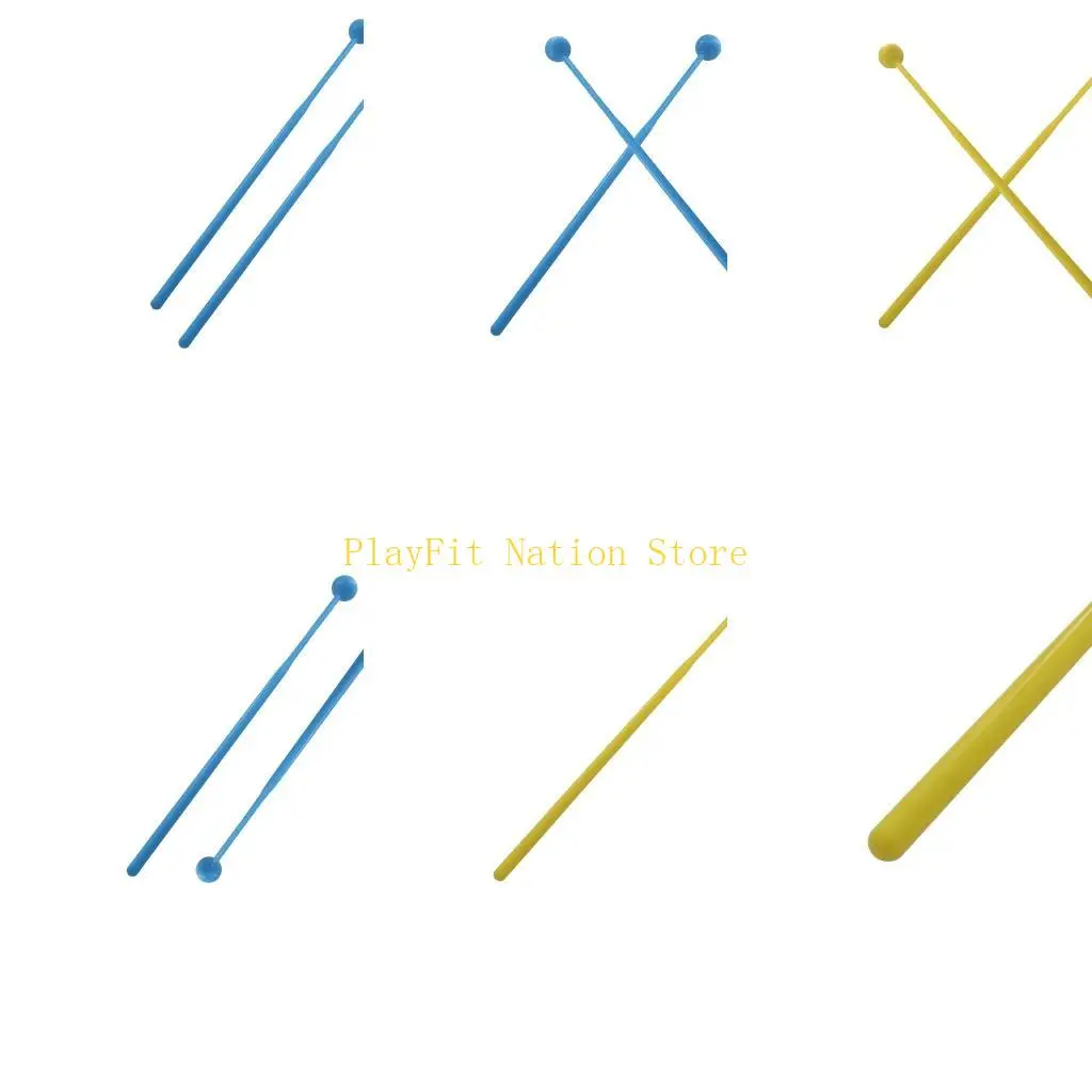 

242F 1 Pair Marimba Mallets Plastic Ball Mallet Percussion Set with Smooth ABS Handle for Beginner Percussion Marimba Playing