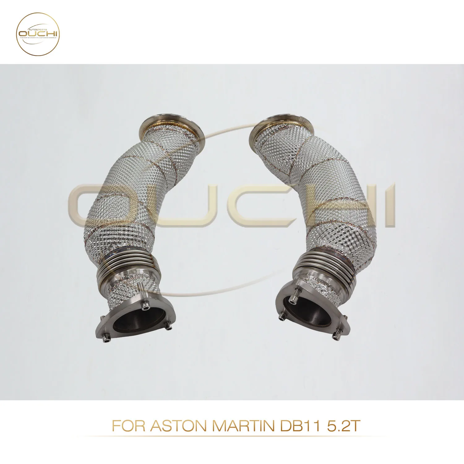 

OUCHI Factory Direct Sales With Catalysis SS304 Downpipe for Aston Martin DB11 Exhaust With Heat Shield Car Parts Easy Install