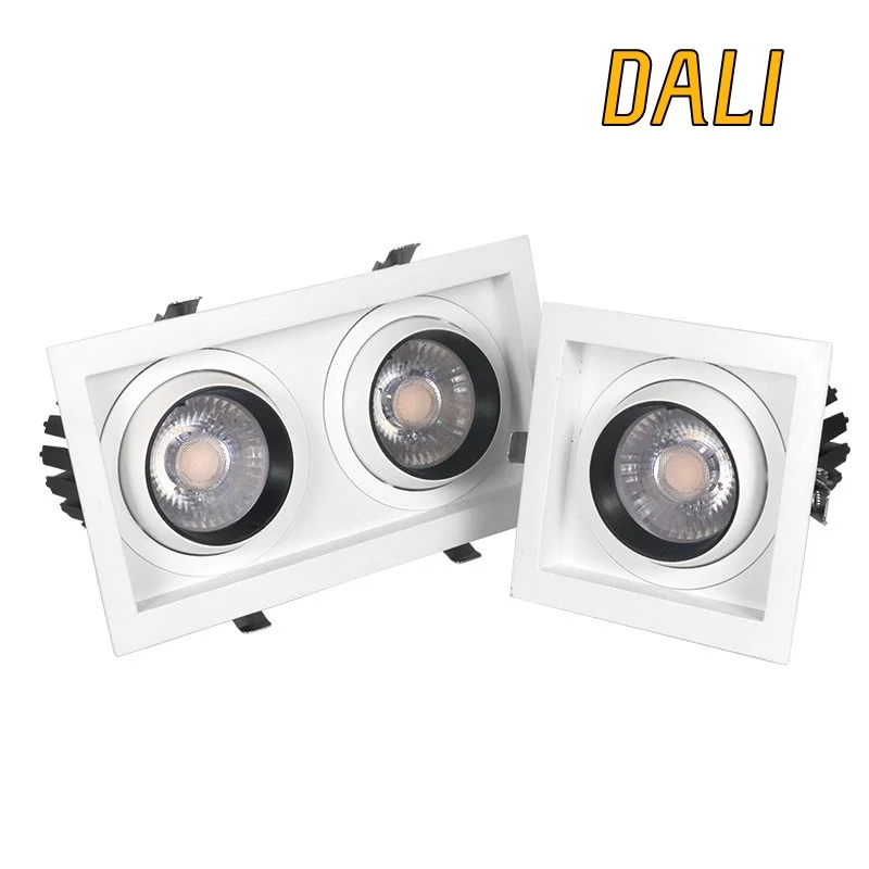 

DALI затемняющий DT8/DT6 встраиваемый антибликовый прожектор COB 12 Вт 15 Вт 1-2 головки светильник «яблочко» Потолочный светильник AC200-265V Домашний бизнес