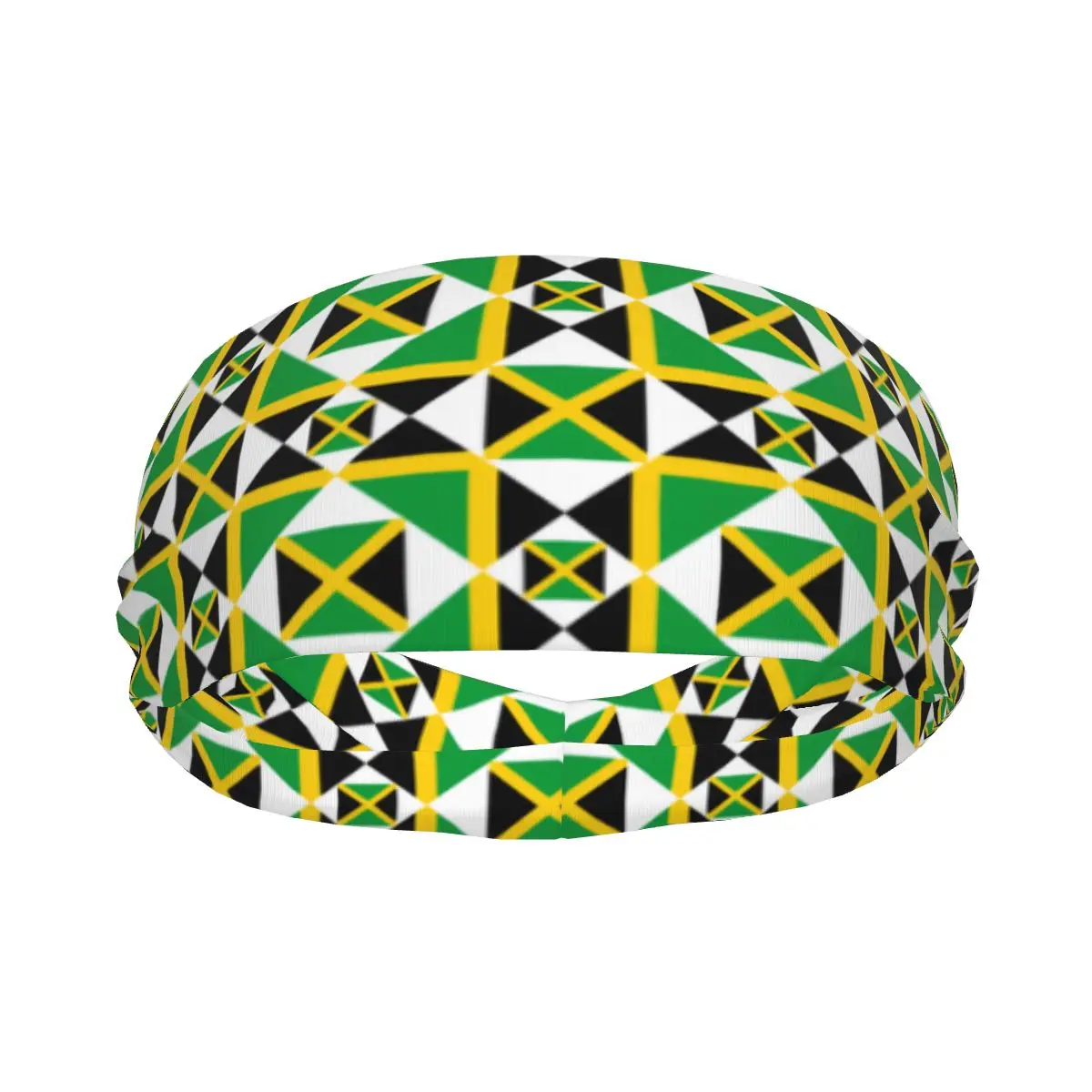 Custom Jamaica Flag Sport Headbands for Women Men Stretchy Moisture Wicking Gym Sweatband