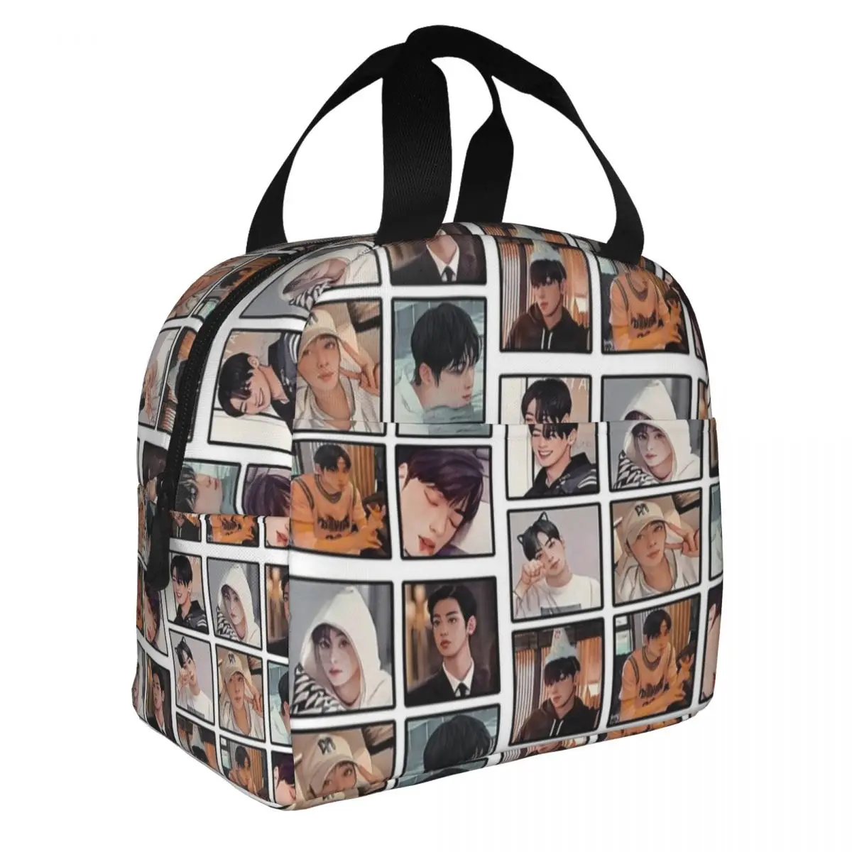 Cha Eunwoo Insulated Lunch Bag True Beauty Series Star Kpop Korea Meal Container Thermal Bag Tote Lunch Box Work Food Bag